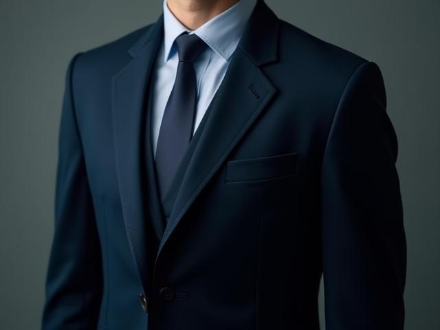 Image of a gentleman in a perfectly fitted suit jacket after tailoring